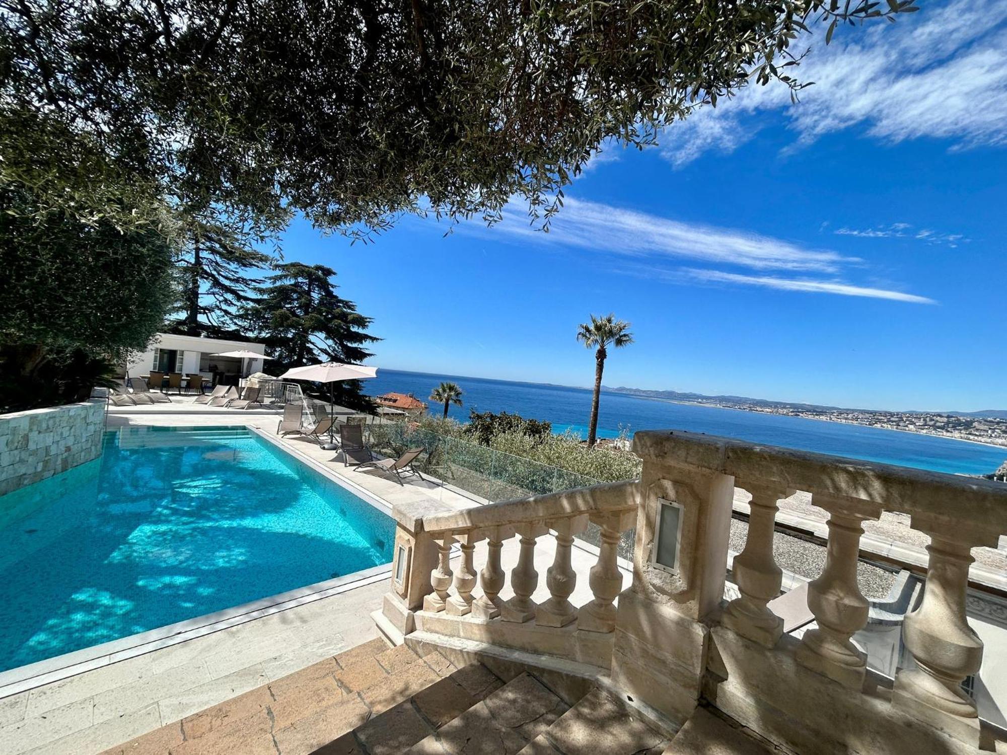 Luxury At Mont Boron, Swimming Pool Overviewing The Bay Villa *